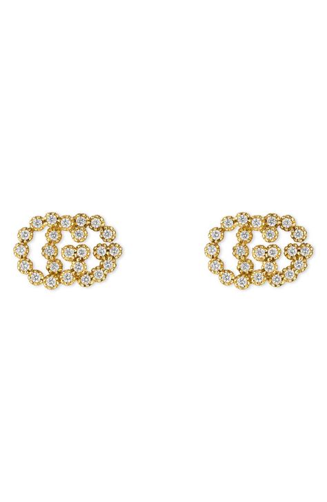 gucci double g stud earrings